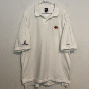 Nike Team Offical NBA Los Angeles Lakers Stitched Polo Pinhole On Sleeve Men XL
